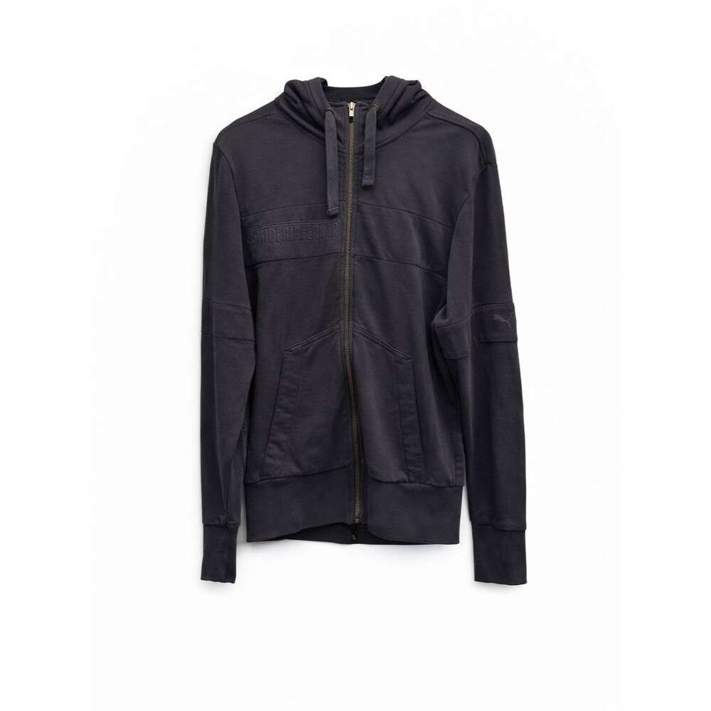 Puma Scuderia Ferrari Hoodie Mens Small Black Full Zip Jacket Motorsport Logo